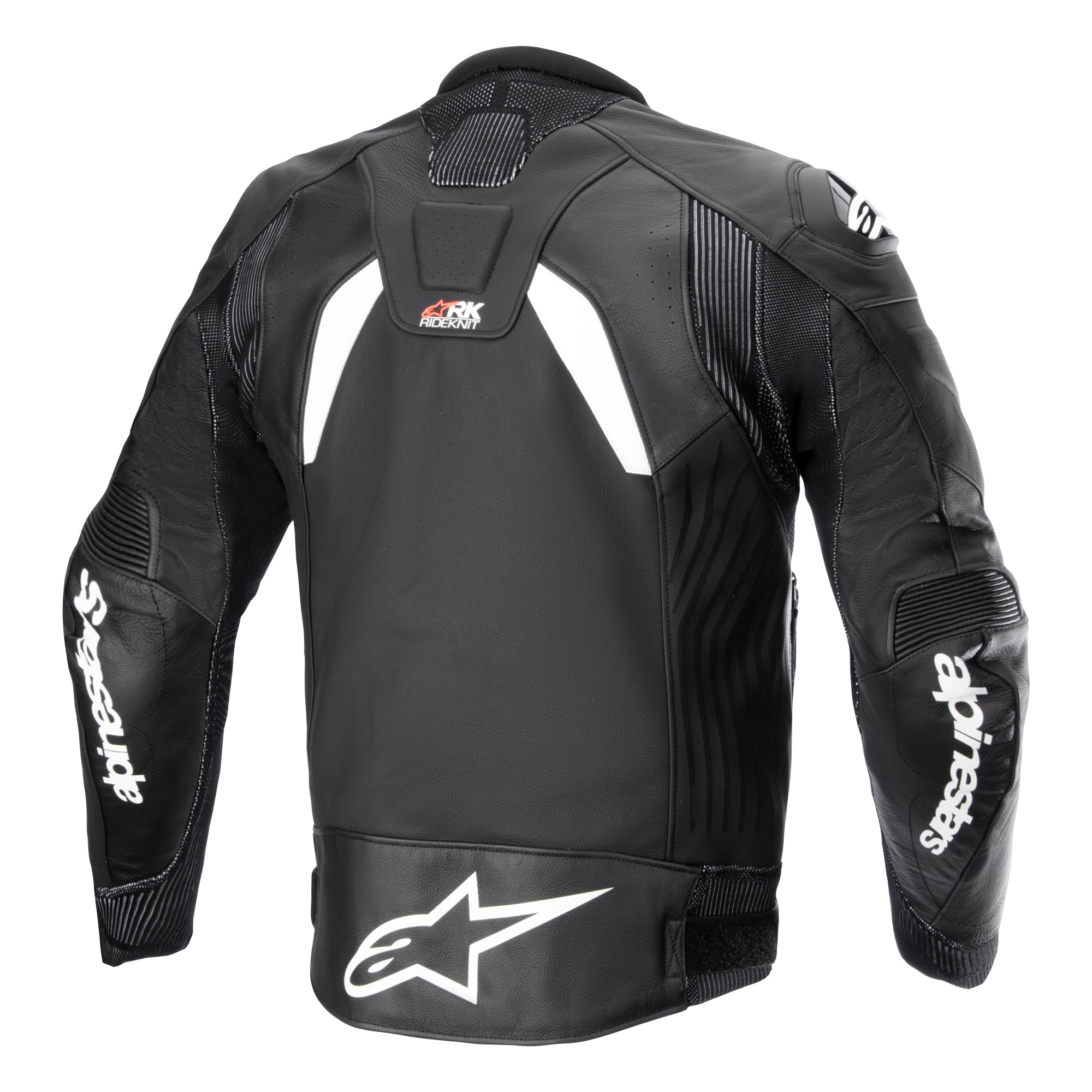 Alpinestars GP Plus R V4 Rideknit Leather Motorcycle Jacket Black White 