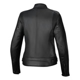 Alpinestars Stella Dyno Women's Leather Motorcycle Jacket Black Tar Grey Dark Grey