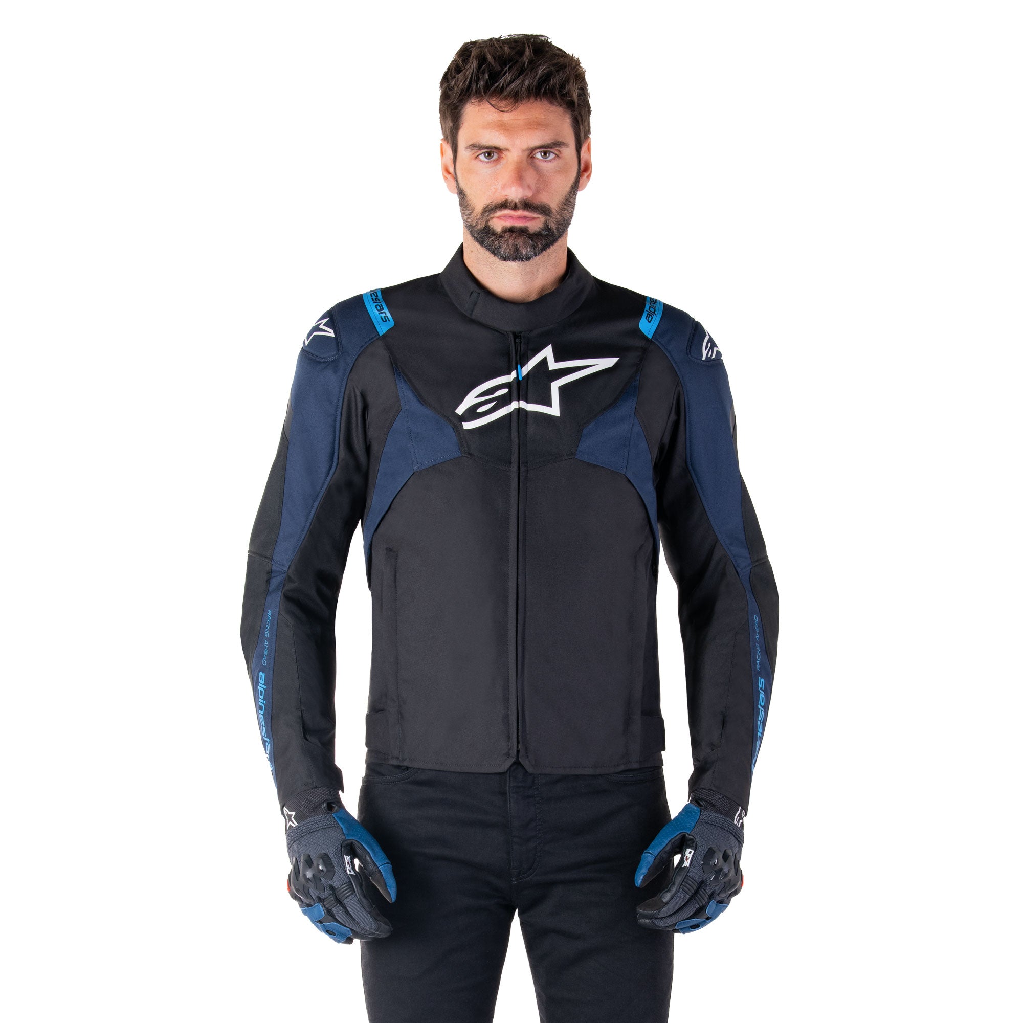 Alpinestars T-Jaws V4 Urban Motorcycle Jacket BlackDark Blue Blithe Blue
