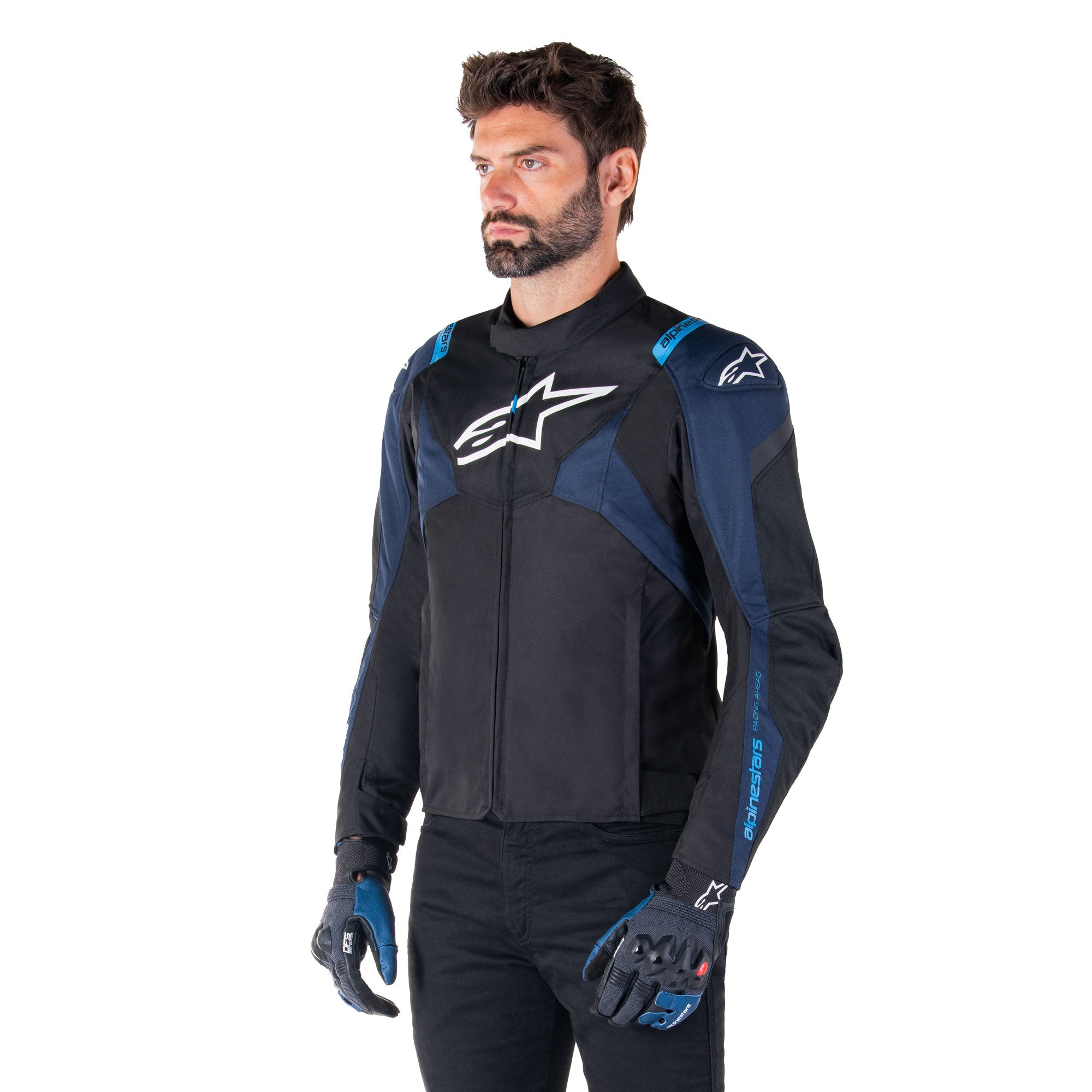 Alpinestars T-Jaws V4 Urban Motorcycle Jacket BlackDark Blue Blithe Blue