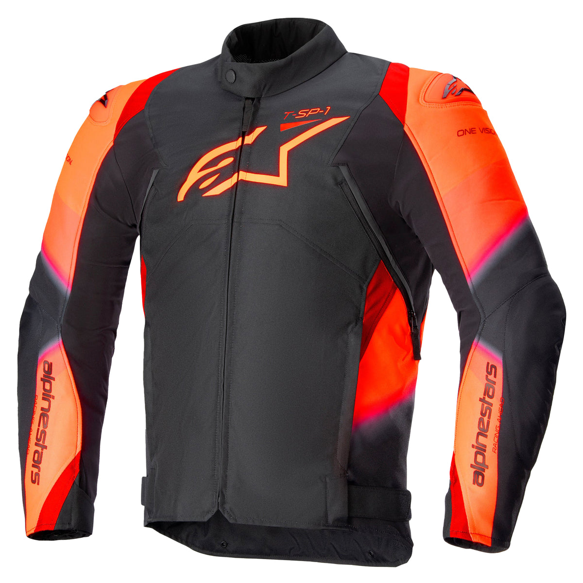 Alpinestars T-SP 1 V2 Men’s Motorcycle Jacket Black Red Fluo