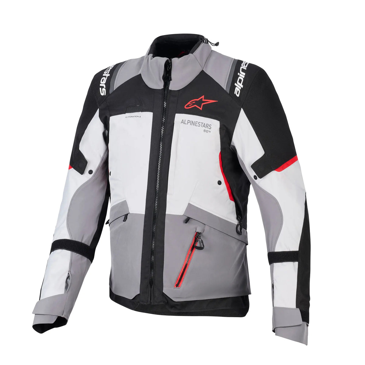 Alpinestars Andes V4 Drystar Men’s Adventure Motorcycle Jacket D.Grey Grey Black Red 