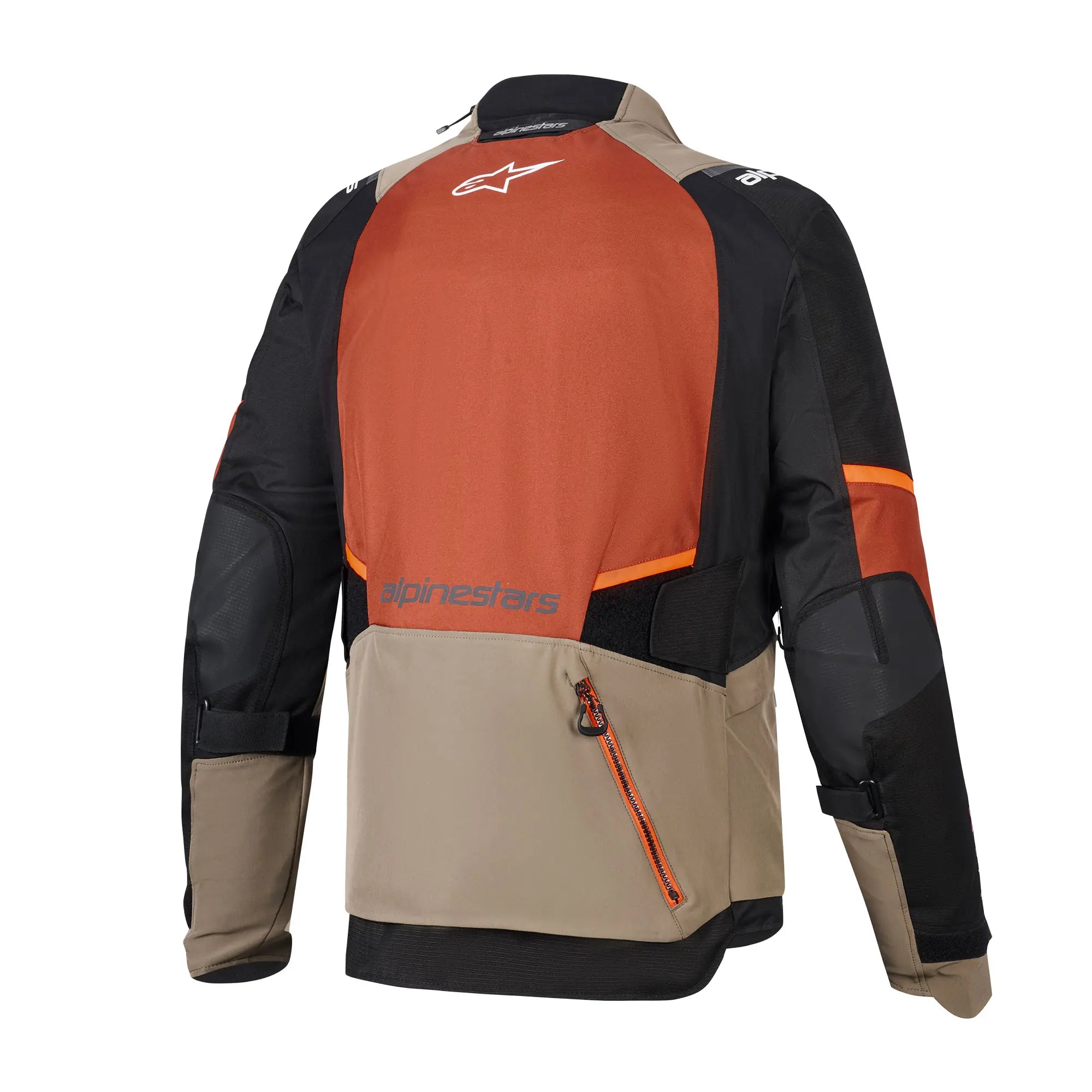 Alpinestars Andes V4 Drystar Adventure Men’s Motorcycle Jacket Walnut Rust Black