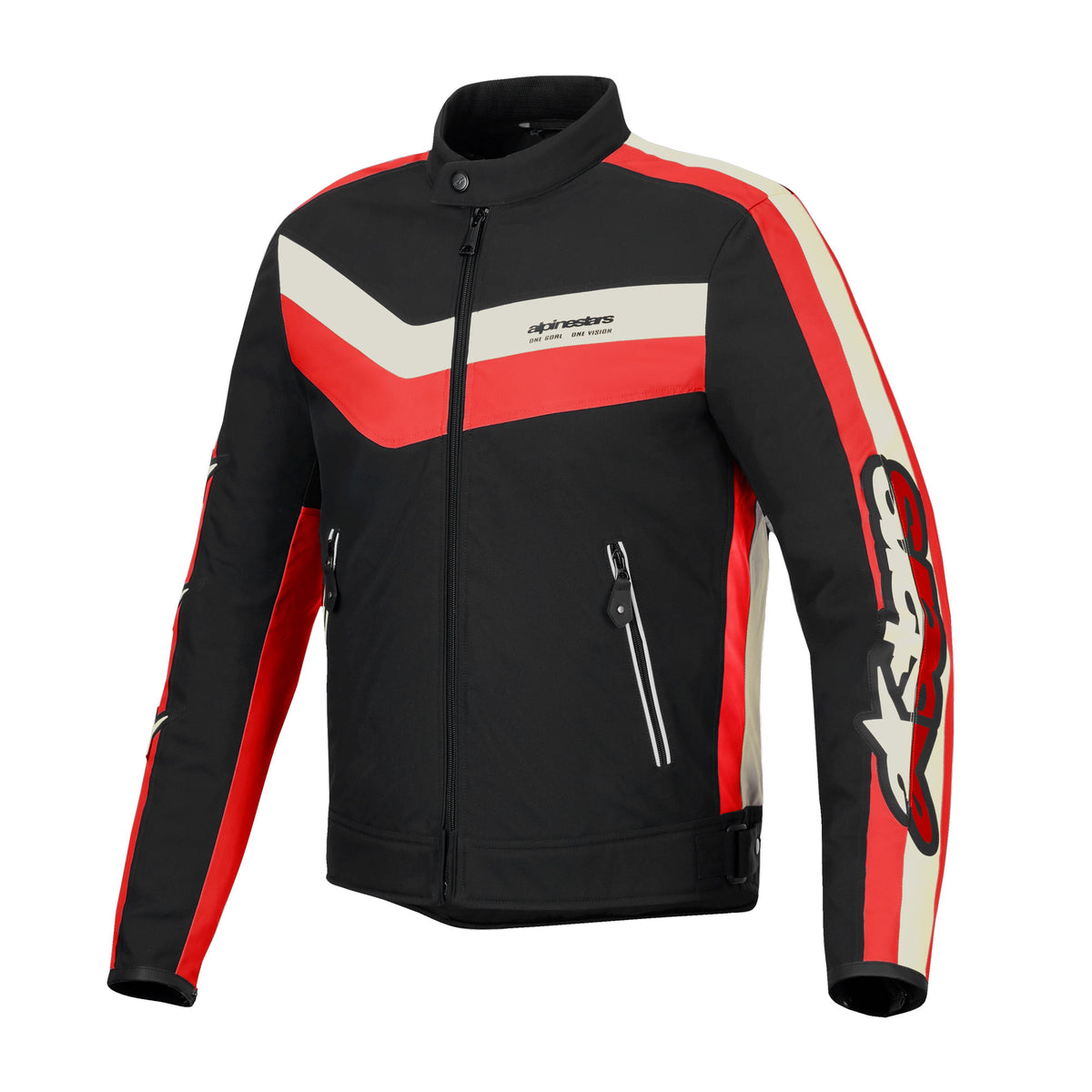 Alpinestars T-Dyno WR Men’s Textile Motorcycle Jacket Black Bright Red Ecru