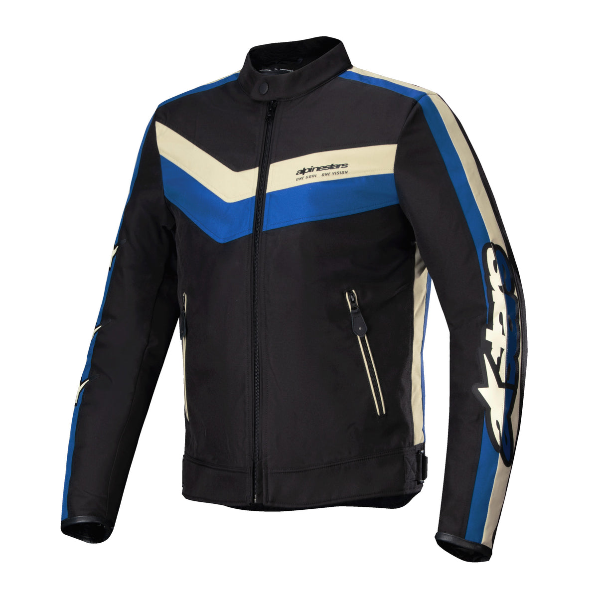 Alpinestars T-Dyno WR Men’s Textile Motorcycle Jacket Black Blue Ecru 