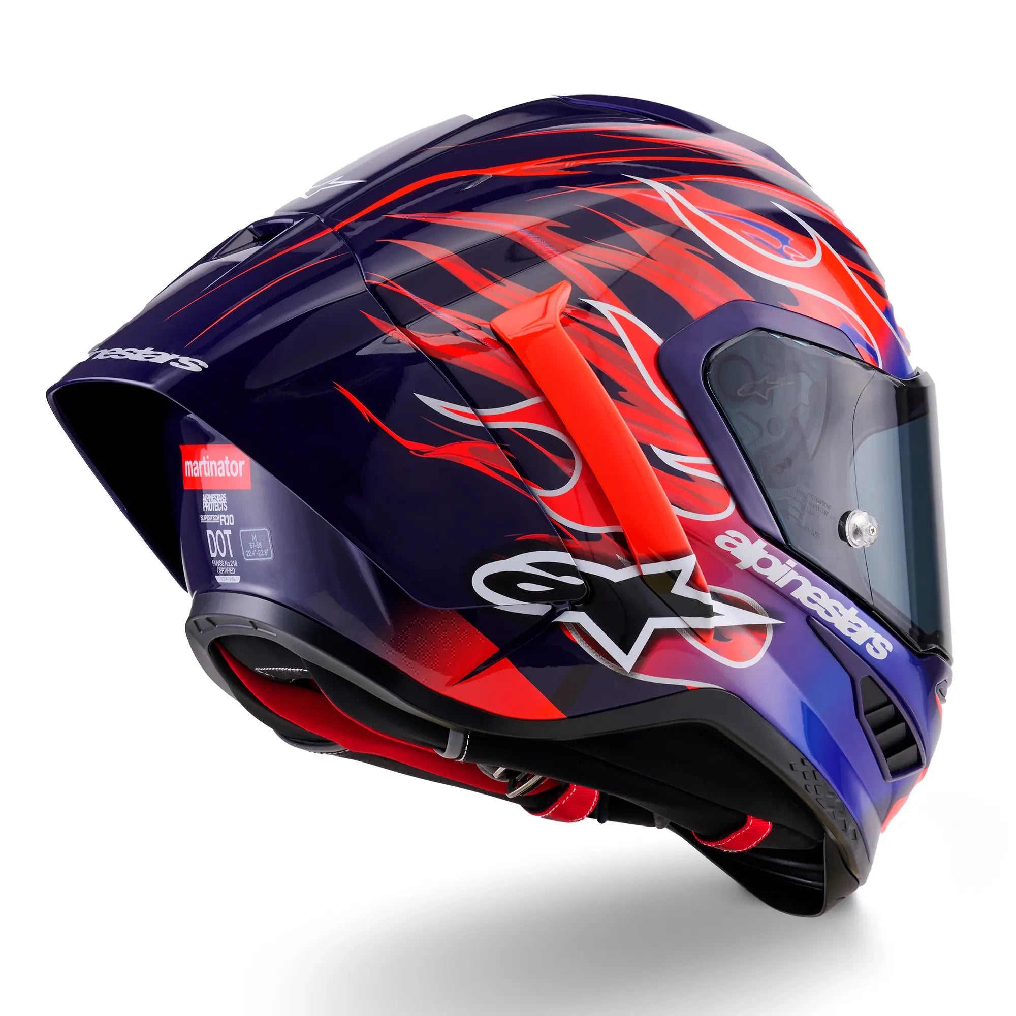 Alpinestars Supertech R10 Flyte Motorcycle Racing Helmet Purple/Red/Glossy