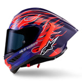 Alpinestars Supertech R10 Flyte Motorcycle Racing Helmet Purple/Red/Glossy