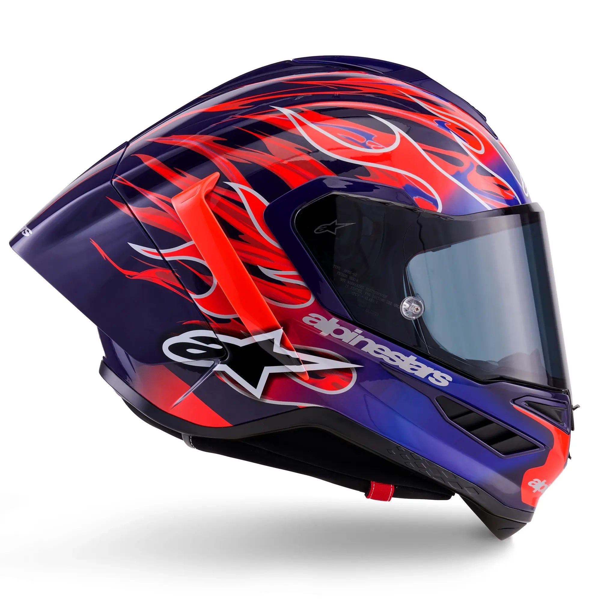 Alpinestars Supertech R10 Flyte Motorcycle Racing Helmet Purple/Red/Glossy