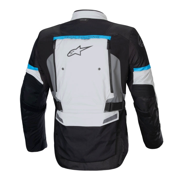 Alpinestars Bogota Pro Drystar Motorcycle Jacket Ice Grey Black Cyan