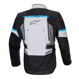 Alpinestars Bogota Pro Drystar Motorcycle Jacket Ice Grey Black Cyan