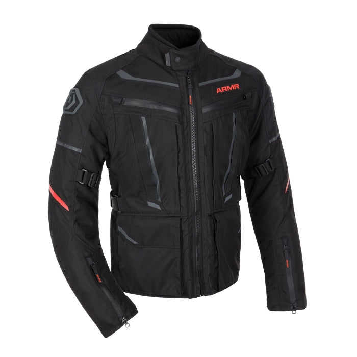 ARMR Kumaji 3.0  Waterproof Men’s Motorcycle Jacket Black Maximomoto.uk!