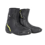 Oxford Code 1.0 Mid Dry2Dr  Men’s Waterproof Motorcycle Boots Black / Fluo Yellow maximomoto.uk!
