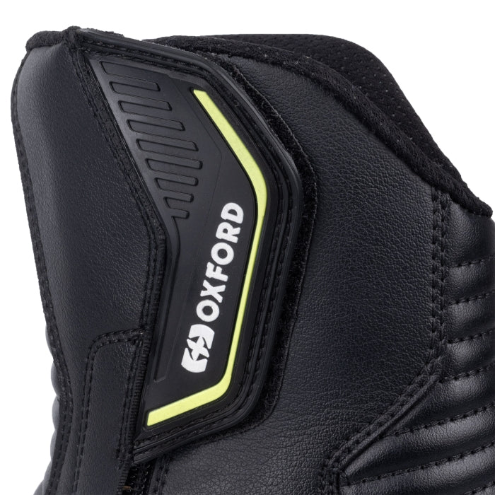 Oxford Code 1.0 Mid Dry2Dr  Men’s Waterproof Motorcycle Boots Black / Fluo Yellow