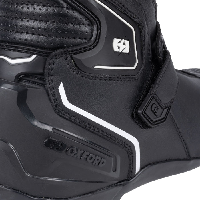 Oxford Omega Air Short Men’s  motorcycle Boots Black white 
