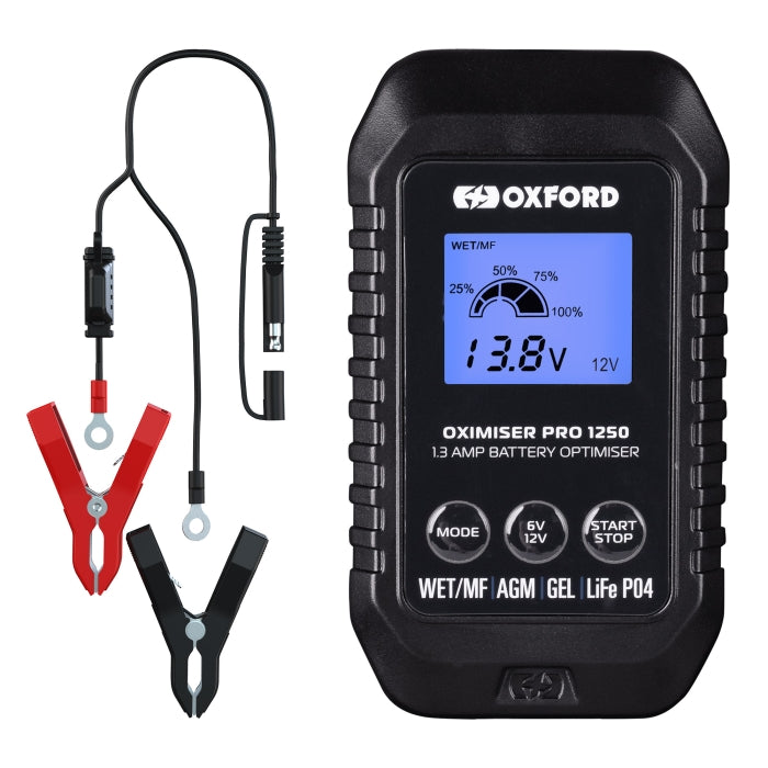 Oxford Oximiser Pro 1250 Battery Optimiser 6V & 12V Smart Charger maximomoto.uk!