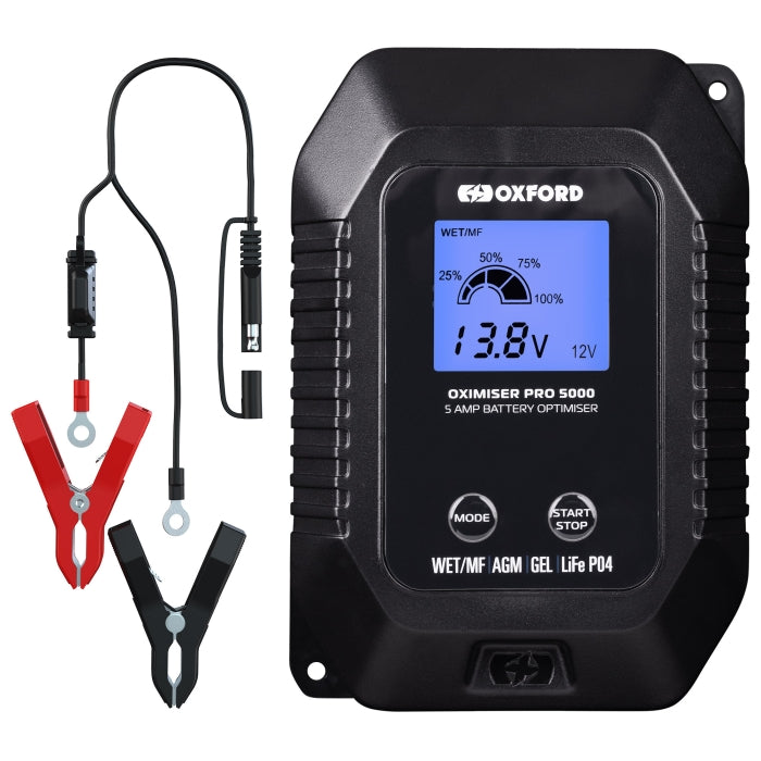 Oxford Oximiser Pro 5000  Intelligent 12V Battery Charger & Optimiser maximomoto.uk!