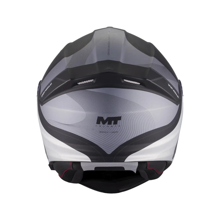 MT Genesis R Lancer B12 Motorcycle Modular Helmet Matt Black Grey