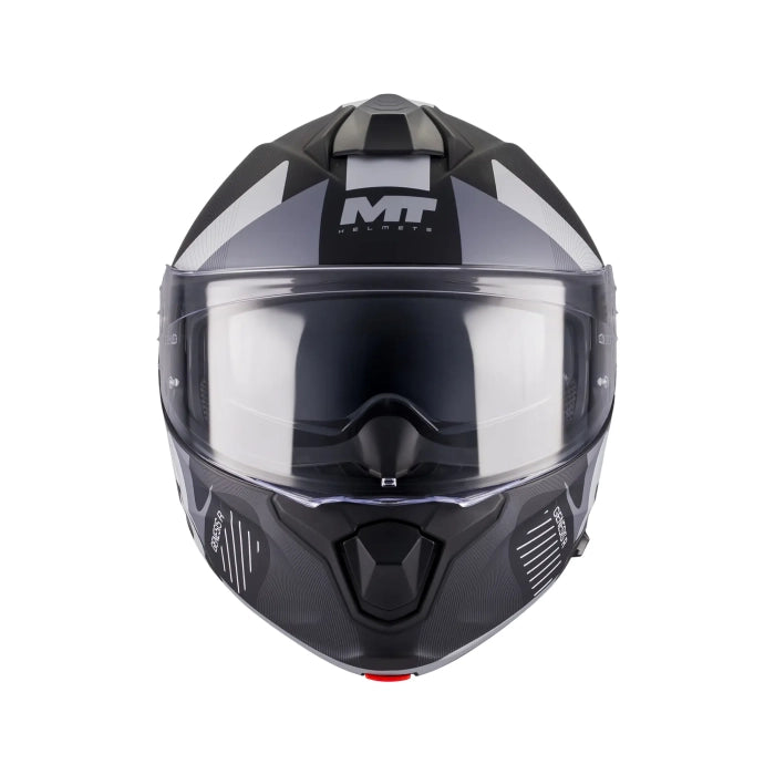 MT Genesis R Lancer B12 Motorcycle Modular Helmet Matt Black Grey
