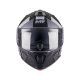MT Genesis R Lancer B12 Motorcycle Modular Helmet Matt Black Grey
