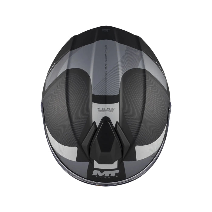 MT Genesis R Lancer B12 Motorcycle Modular Helmet Matt Black Grey