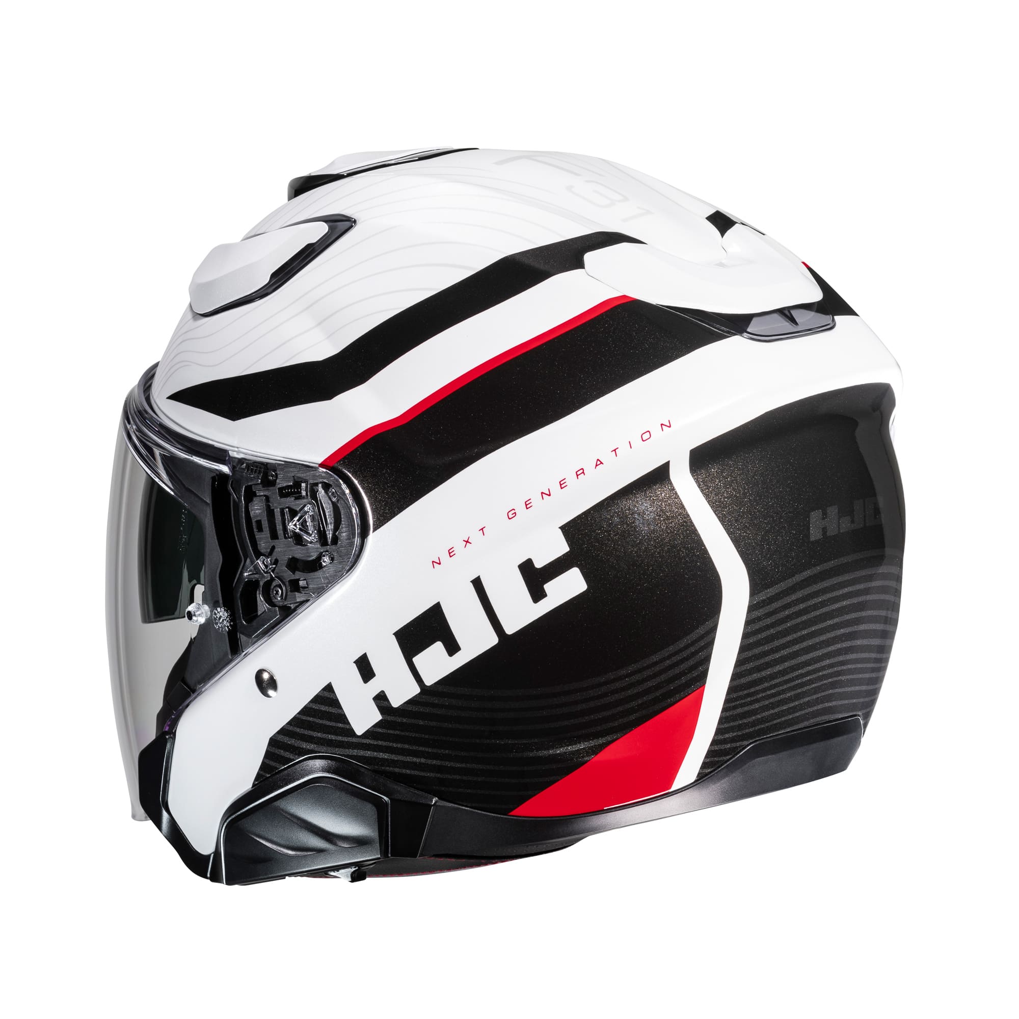 HJC F31 Naby MC3HSF Motorcycle Open Face Helmet Red 