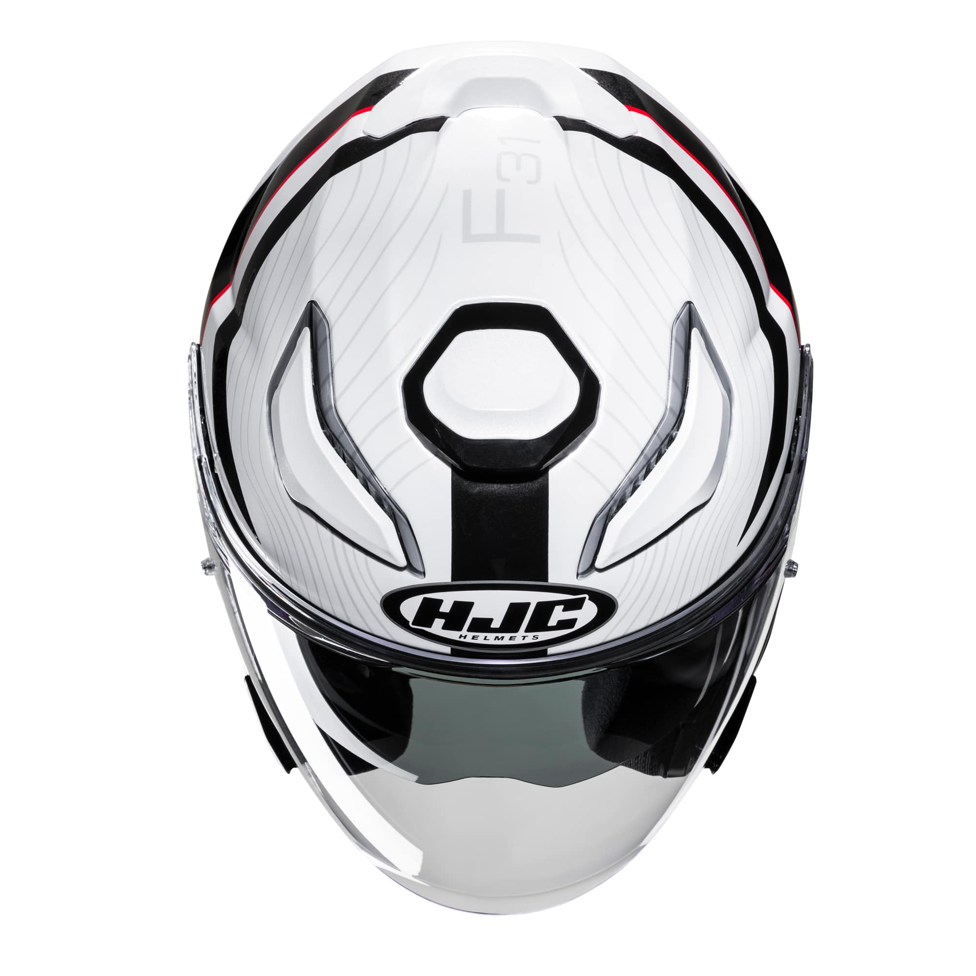 HJC F31 Naby MC3HSF Motorcycle Open Face Helmet Red 