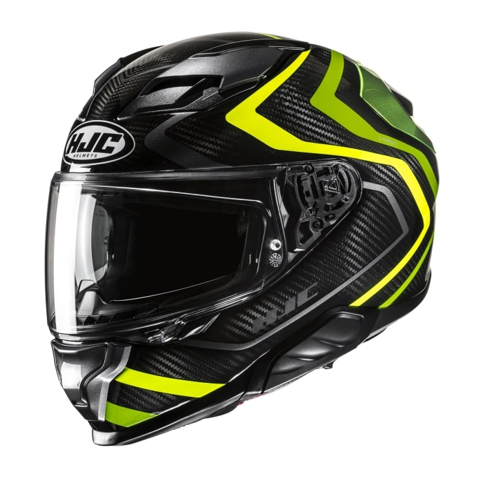 HJC F71 Carbon Nevio Motorbike Full Face Helmet – Yellow