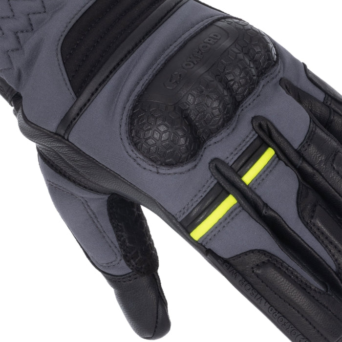 Oxford Hexham Women's Winter Motorcycle Gloves Grey Black