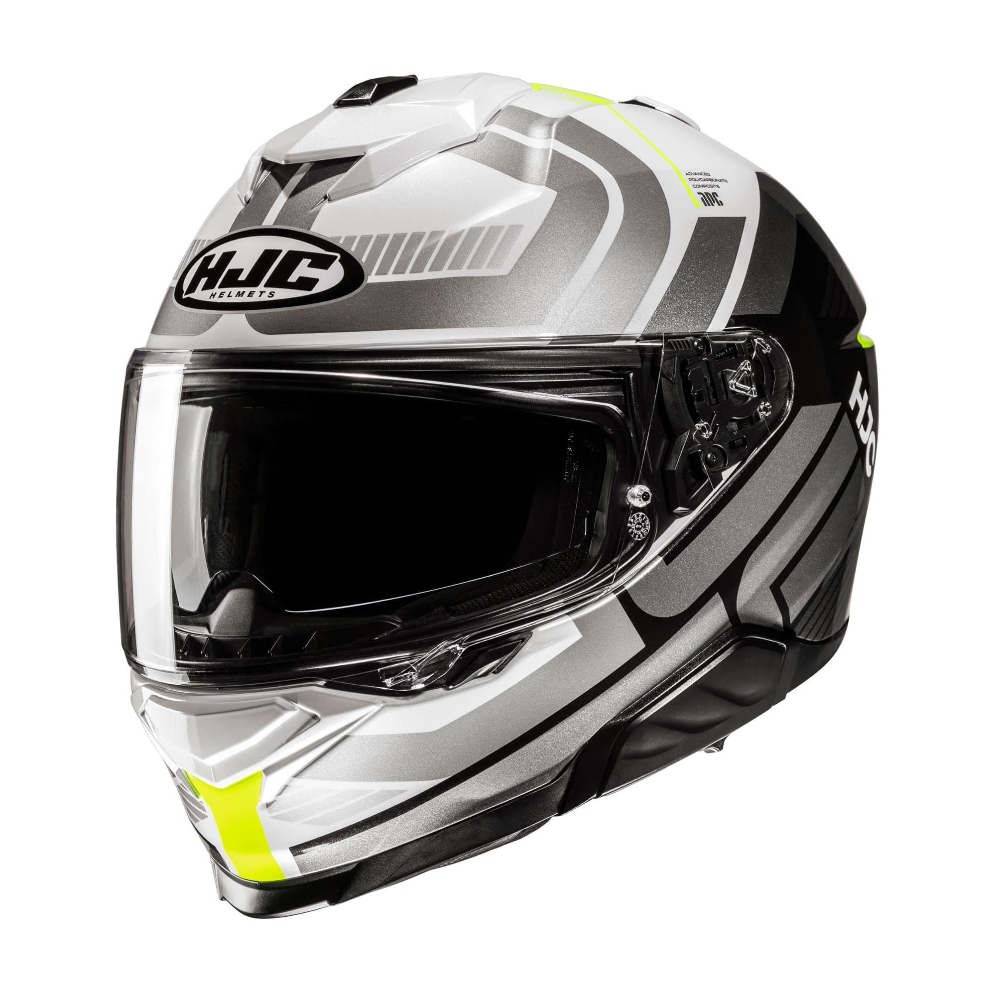 HJC I71 Viz full-face helmet – bold graphic design – motorcycle helmet- fluo