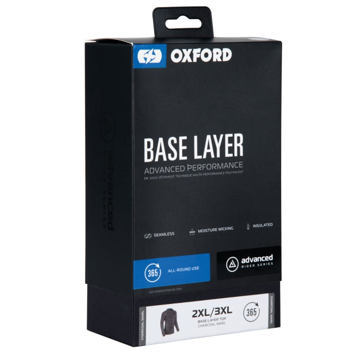 Oxford Advanced Base Motorcycle Layer Men's Top Charcoal Marl