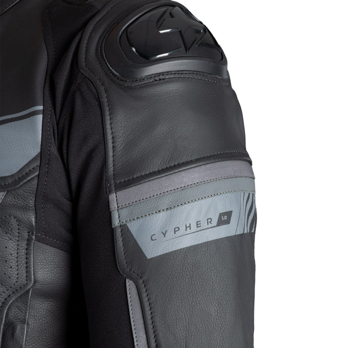 Oxford Cypher 1.0 Men’s Leather Motorcycle Jackets Stealth Black