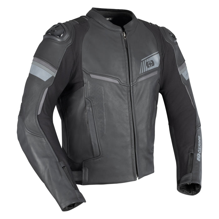 Oxford Cypher 1.0 Men’s Leather Motorcycle Jackets Stealth Black maximomoto.uk!