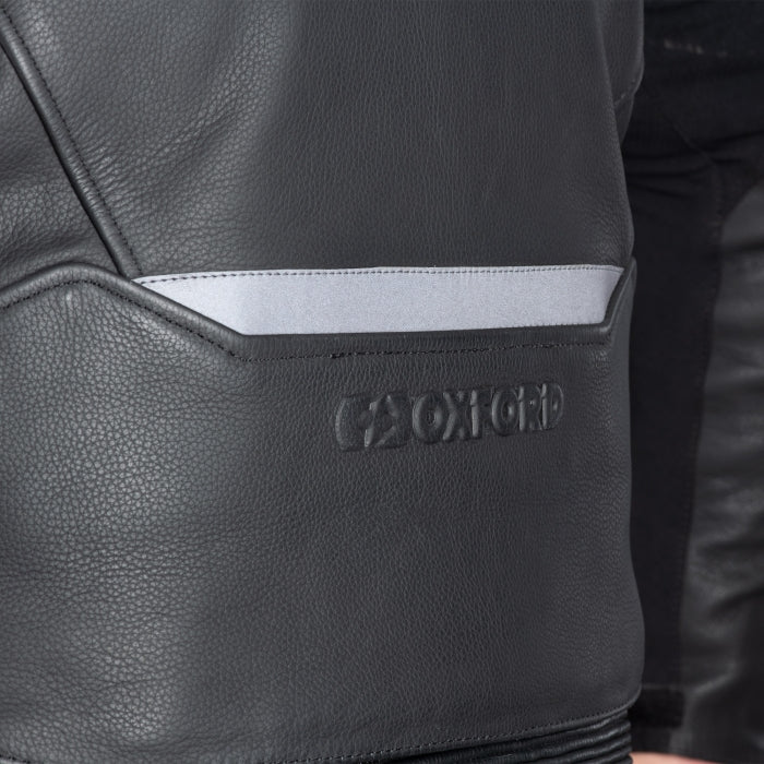 Oxford Cypher 1.0 Men’s Leather Motorcycle Jackets Black White Red