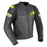 Oxford Cypher 1.0 Men’s Leather Motorcycle Jackets Black Yellow