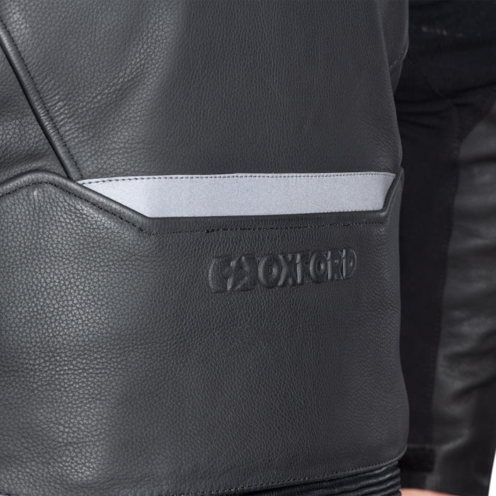 Oxford Cypher 1.0 Men’s Leather Motorcycle Jackets Black Yellow