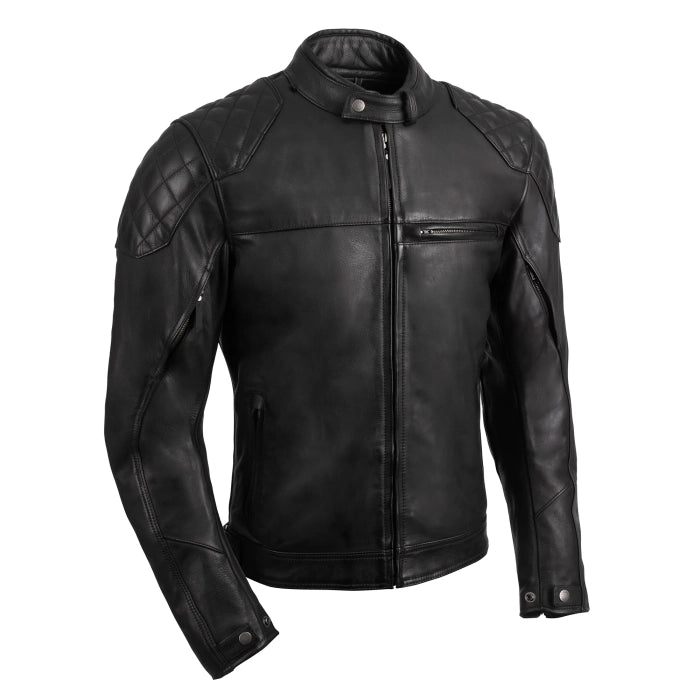Oxford Route 73 3.0 MS Miotorcycle Leather Motorcycle Jacket Black