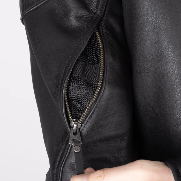 Oxford Route 73 3.0 MS Miotorcycle Leather Motorcycle Jacket Black