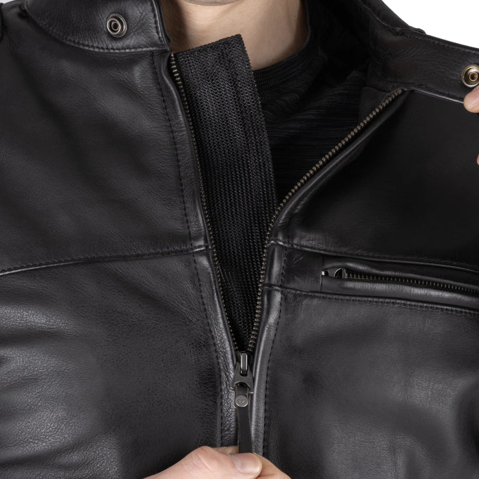 Oxford Route 73 3.0 MS Miotorcycle Leather Motorcycle Jacket Black