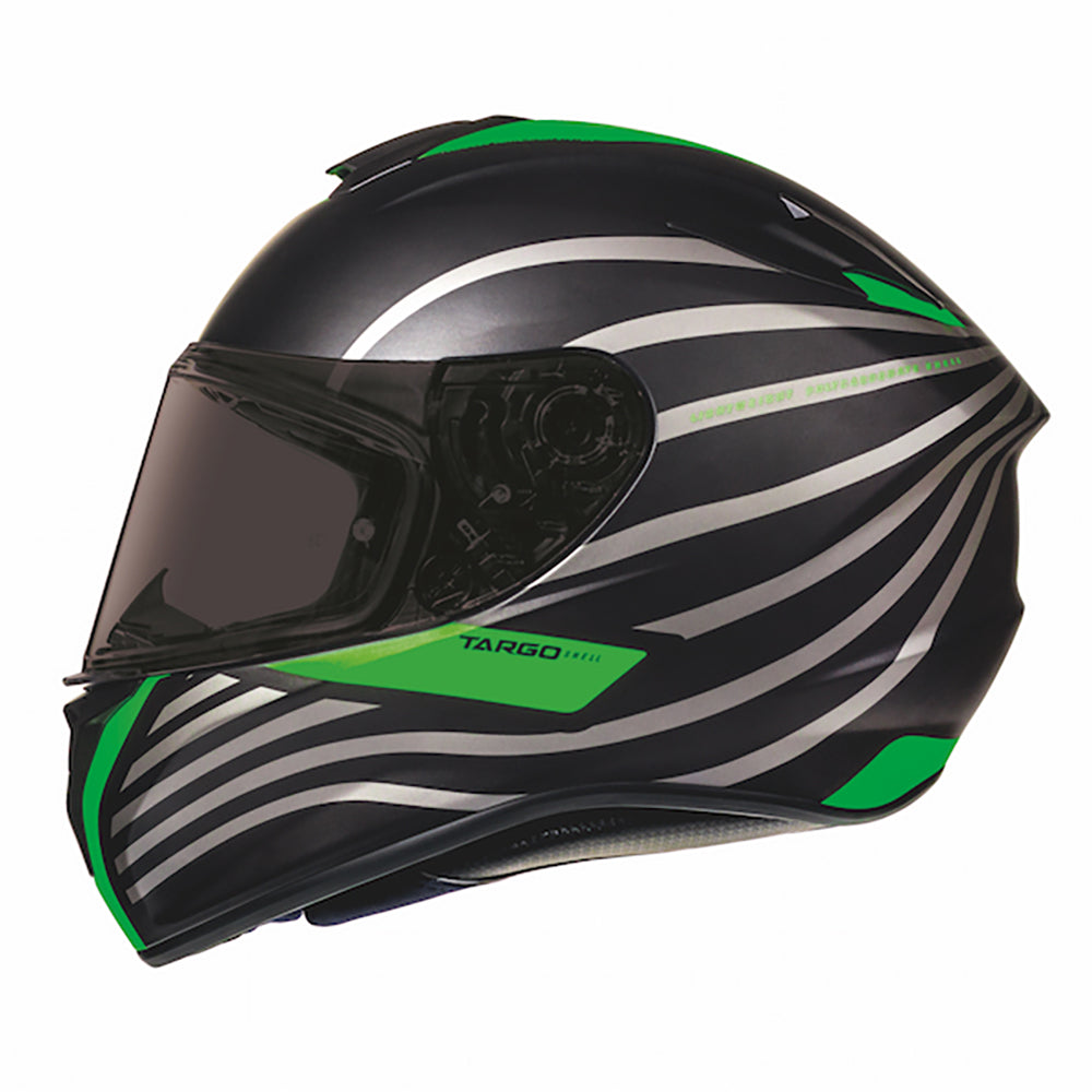MT Targo Doppler Touring Motercycle Helmets Matt Matt Black Green maximomoto.uk!