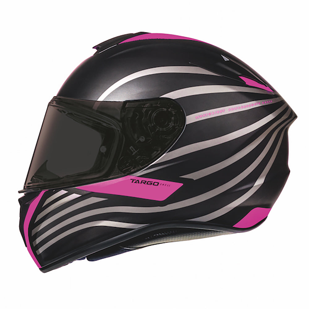 MT Targo Doppler Touring Motercycle Helmets Matt Matt Black Pink maximomoto.uk!