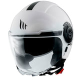 MT Viale Solid Jet Motocycle Helmets Pearl White maximomoto.uk!