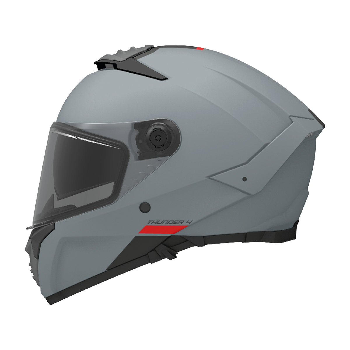 MT Thunder 4 SV Plain Full Face Motorcycle Helmet Grey maximomoto.uk!