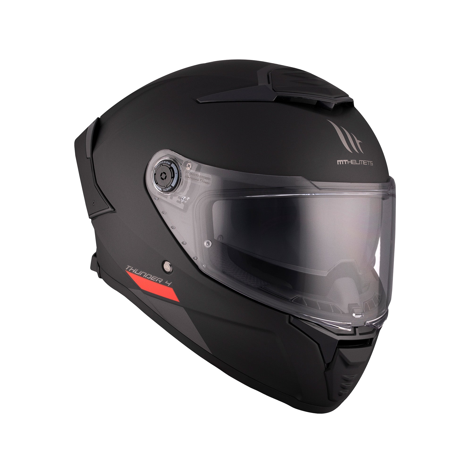 MT Thunder 4 SV Plain Full Face Motorcycle Helmet Black
