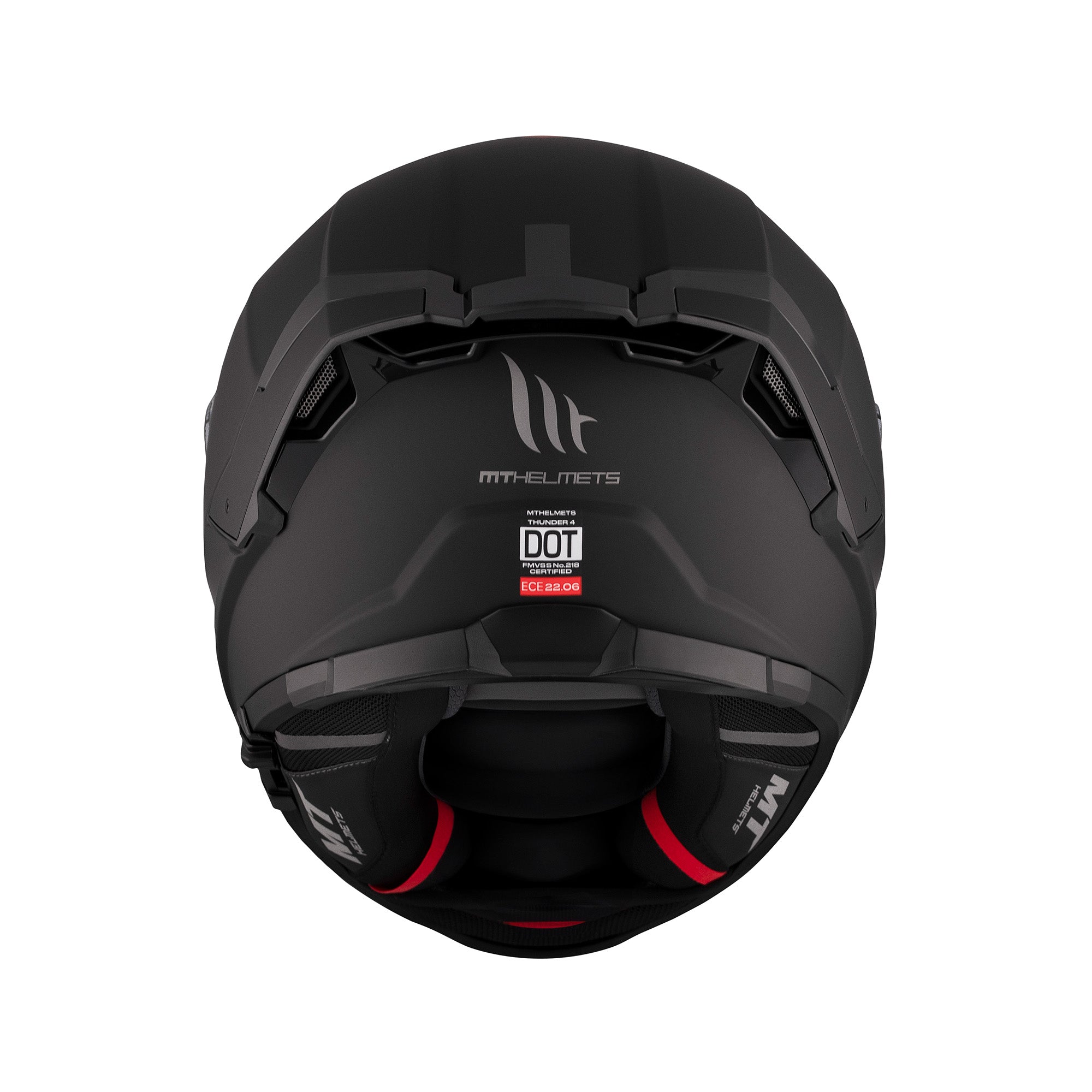 MT Thunder 4 SV Plain Full Face Motorcycle Helmet Black