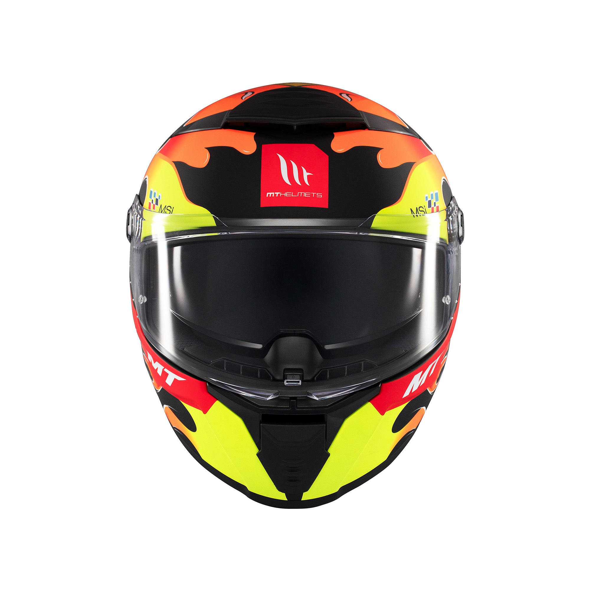 MT Thunder 4 SV Yamanaka Full Face Motorcycle Helmet Fluo Red