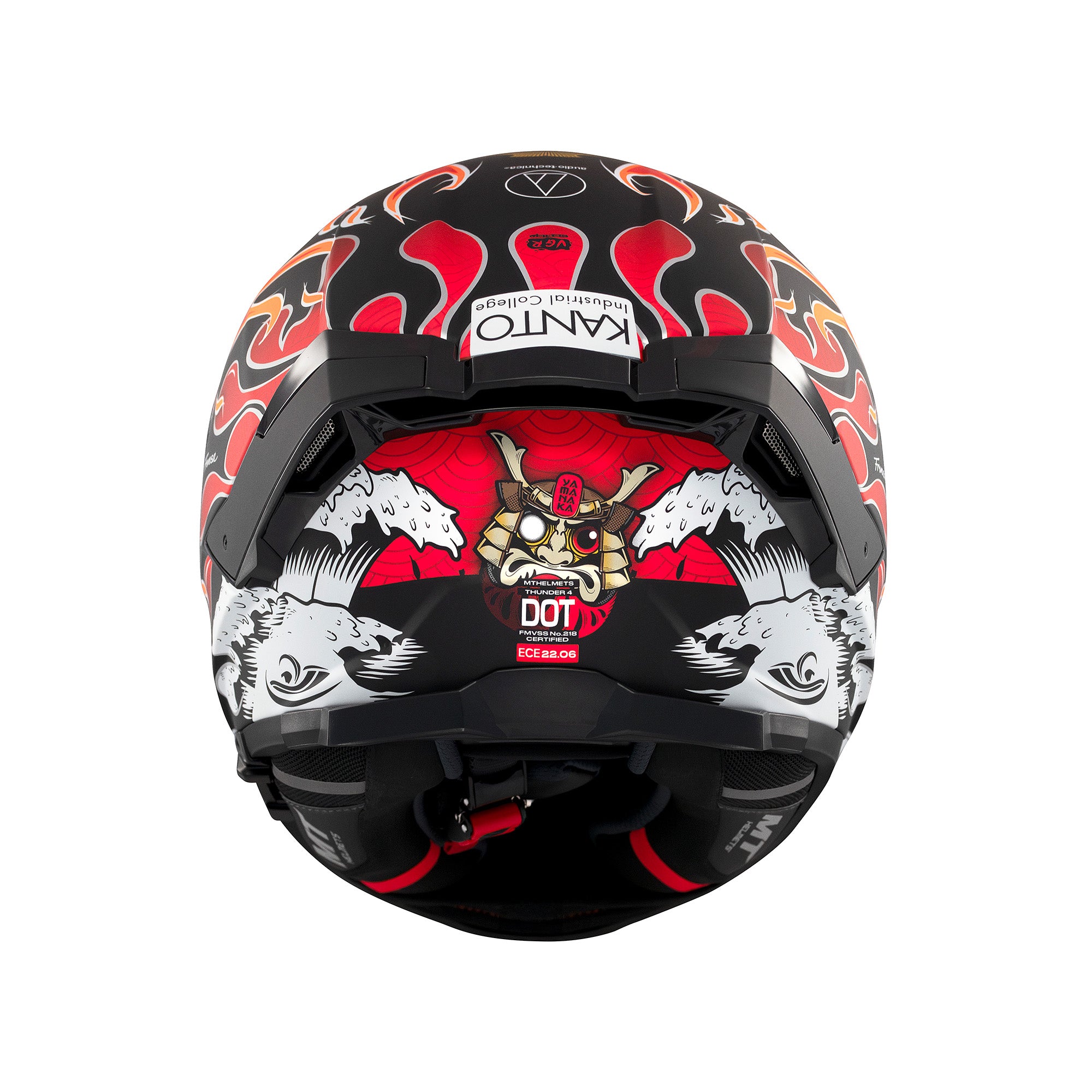 MT Thunder 4 SV Yamanaka Full Face Motorcycle Helmet Fluo Red