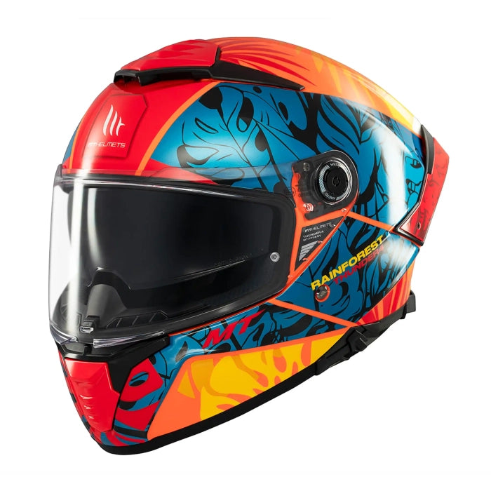 MT Thunder 4 SV Rainforest Full Face Motorcycle Helmet Orange 