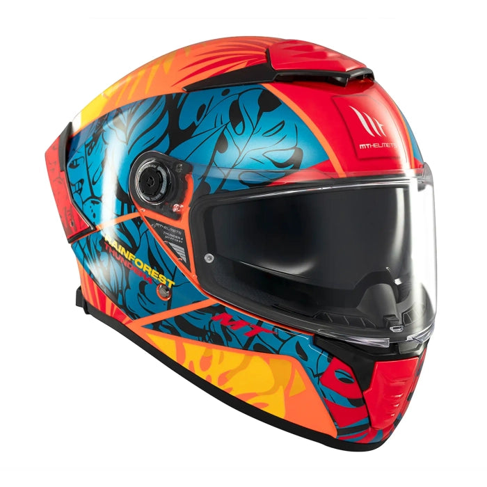 MT Thunder 4 SV Rainforest Full Face Motorcycle Helmet Orange 
