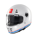 MT Jarama SV Plain Full Face Motorcycle Helmets White maximomoto.uk!
