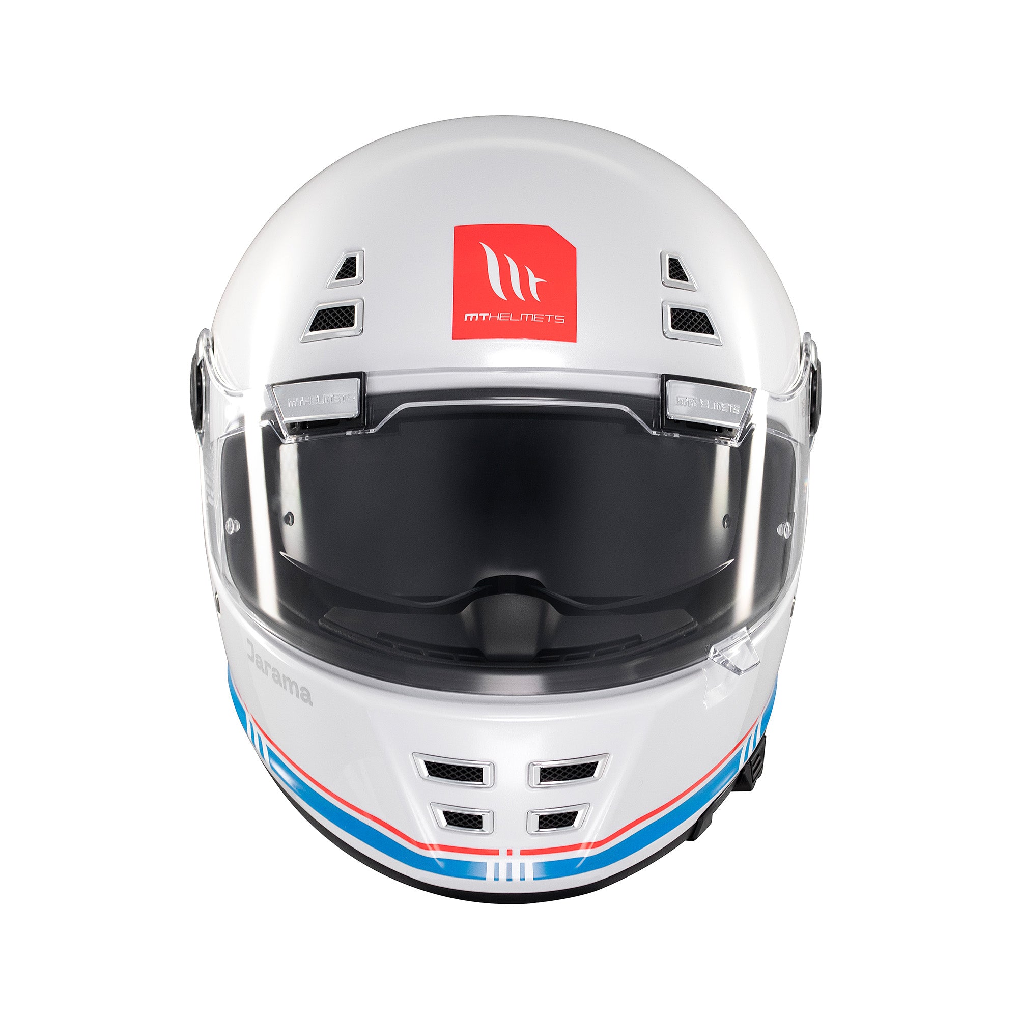 MT Jarama SV Plain Full Face Motorcycle Helmets White